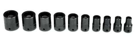 Juego de vasos de potencia magnéticos poco profundos Flank Drive® métricos de 6 puntos con accionamiento de 1/4" (5-15 mm) de 10 piezas