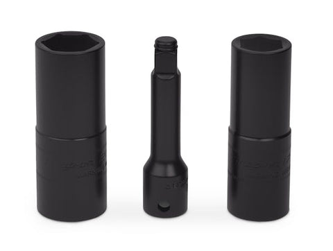 Juego de llaves de vaso para tuercas de tracción de 3/8" de 3 piezas