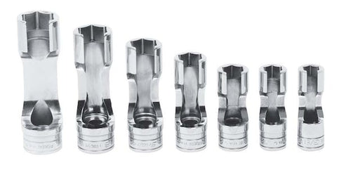Juego de dados con tuerca abocardada SAE Flank Drive® de 6 puntos y cuadro de 3/8" (3/8-3/4"), 7 piezas