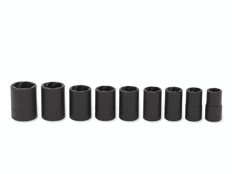 Juego de 9 vasos de impacto de torsión poco profundos métricos/SAE con accionamiento de 3/8" (Blue-Point®)