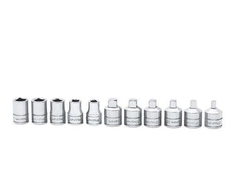 Juego de 11 llaves de vaso para enchufe de tubo interno/externo SAE con accionamiento de 3/8" (3/16-3/8")