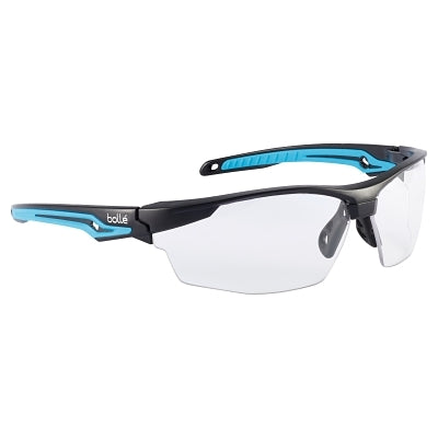 Gafas de seguridad TRYON, lentes de destello azul, policarbonato, antirayaduras, montura azul/negra