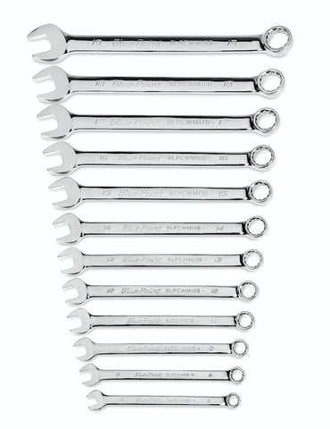 Juego de llaves combinadas métricas de 12 puntas (8–19 mm) de 12 piezas (Blue-Point®)
