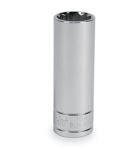 Dado métrico de 12 puntas y profundidad de 16 mm con cuadro de 3/8" (Blue-Point®)