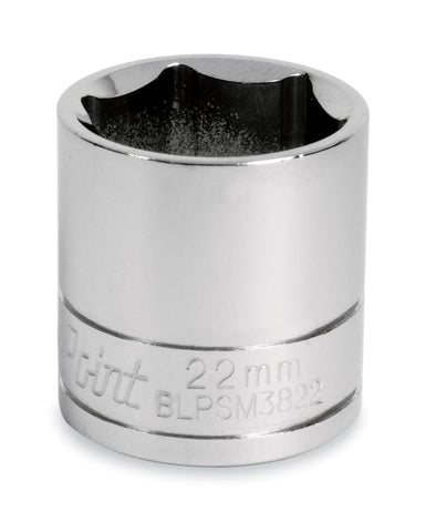 Dado poco profundo métrico de 22 mm, 6 puntas y cuadro de 3/8" (Blue-Point®)