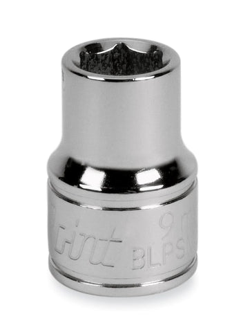 Dado poco profundo métrico de 9 mm, 6 puntas y cuadro de 3/8" (Blue-Point®)
