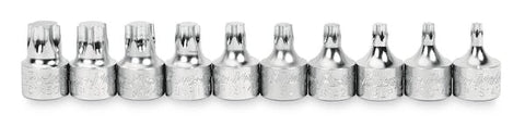 Juego de vasos de punta rechoncha TORX® con accionamiento de 1/4" de 10 piezas (T10-T50) (Blue-Point®)