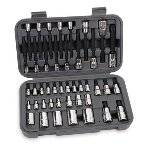 Juego de llaves de vaso TORX® con accionamiento combinado y puntas TORX® de 43 piezas (Blue-Point®)