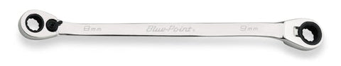 Llave de caja de trinquete reversible con desplazamiento de 25°, métrica, de 12 puntas, de 8 a 9 mm (Blue-Point®)