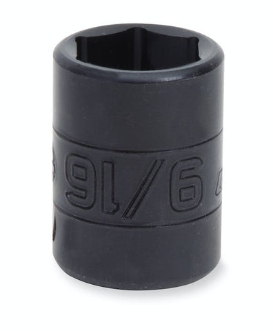Dado de impacto poco profundo Flank Drive® de 9/16" SAE de 6 puntas con cuadro de 3/8"
