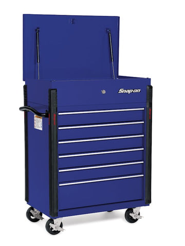 Carro rodante compacto con seis cajones y 32" (azul real)
