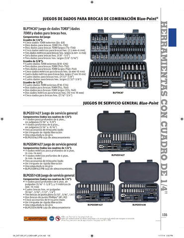 Estuche para juego de servicios generales BLPGSSM1427 (Blue-Point®)