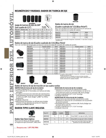 Dado para tuerca de eje SAE de 3-1/4" con accionamiento de 3/4" y 6 puntos (Blue-Point®)