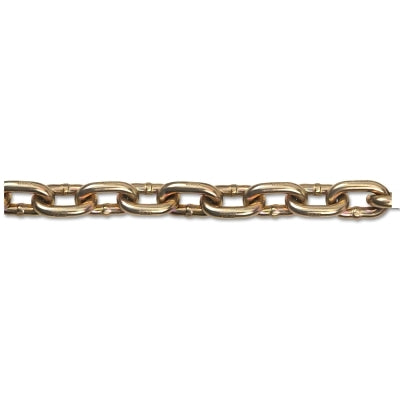 Grade 70 conveyor chain, 1/2 inch size, 200 feet, 11300 lb limit, yellow dichromate