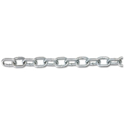 Cadenas de eslabones pasantes, tamaño 4/0, 100 pies, límite de 600 lb, zinc brillante