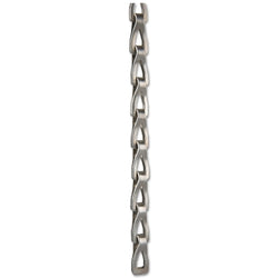 Cadena de guillotina, tamaño 35, límite de carga de 106 lb, zinc brillante