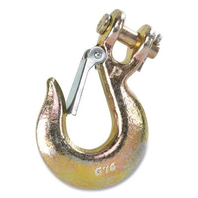 G70 Sliding Fork Hook with Latch for Transport, 5/8 in Chain, Yellow Zinc, 15800 lb Capacity