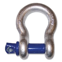 Anchor shackle with threaded pin, 1-1/2 in. diameter, carbon/alloy steel pins, 34,000 lb
