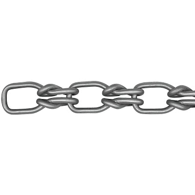 Cadenas de eslabones de bloqueo, tamaño 1/0, límite de 265 lb, zinc brillante