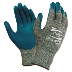 Nitrile gloves with coated palm 11-501, size 6, grey/blue