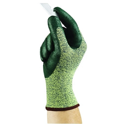 Nitrile gloves with coated palm 11-511, size 8, green/yellow