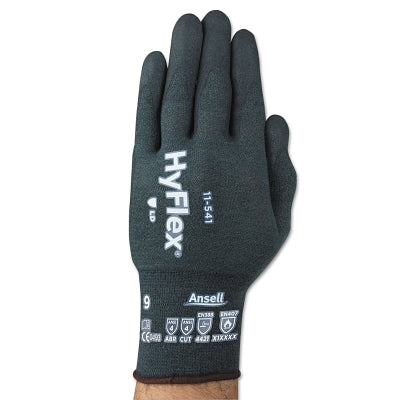 Nitrile foam gloves with coated palm, size 8, grey, 11-541