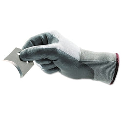 Polyurethane gloves with coated palm 11-644, size 12, white/grey