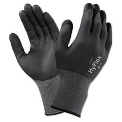 Nitrile foam gloves with coated palm, size 9, black, 11-840