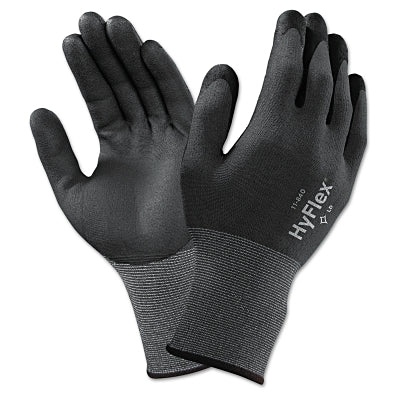 Guantes de espuma de nitrilo con palma recubierta, talla 9, color negro, 11-840