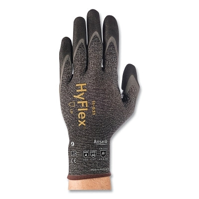 Cut-resistant gloves 11-931, size 10, anthracite color with black nitrile foam coating