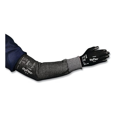 High-cut resistant 11-280 sleeve, 18 inches long, knit cuff without thumbhole, wide, gray
