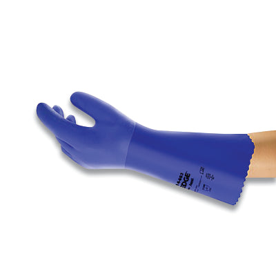 14-663 Oil-repellent PVC-coated gloves, size 10, blue