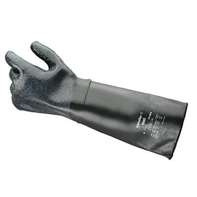 Guantes resistentes a productos químicos Scorpio, rugosos, talla 8, forro de algodón, color negro/gris
