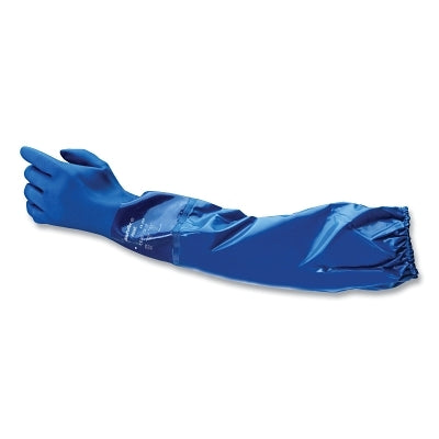 23-201 Guantes de manga larga recubiertos de PVC, AlphaTec®, talla 8, azul