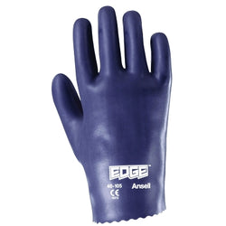 Nitrile gloves 40-105, slip-on cuffs, cotton lining, size 8, grey