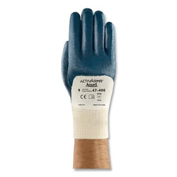 Nitrile coated gloves 47-200, size 10, blue