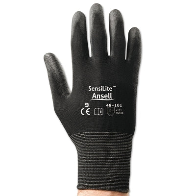 11-518 Gloves with polyurethane-coated palm, size 7, blue/grey