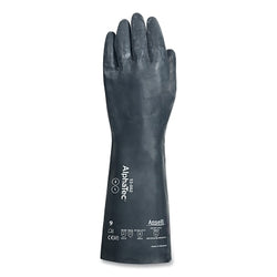 53-002 Chemical gloves, donning and doffing layer, size 8, black, unsupported gauntlet