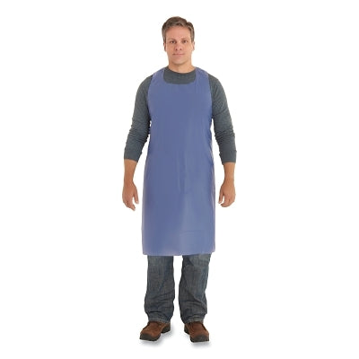 Delantal de PVC, 33 pulgadas de ancho, 47 pulgadas de largo, vinilo, azul
