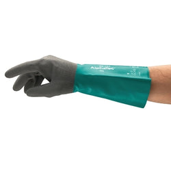 AlphaTec nitrile gloves, size 10, grey