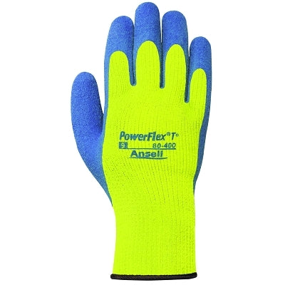Guantes con forro polar 80-400, talla 10, amarillo/azul de alta visibilidad
