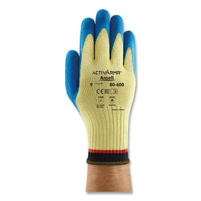 Cut-resistant gloves 80-600, size 8, yellow/blue