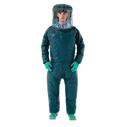Mono de protección química encapsulado AlphaTec® 4000, verde, talla mediana