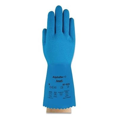 Guante de látex natural AlphaTec® 87-029, talla 9, azul