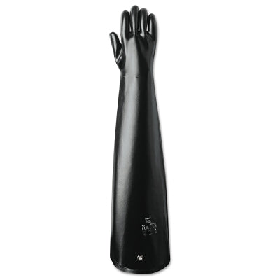 AlphaTec® Neoprene Coated Gloves, 09-430, Smooth Finish, Size 10, Black