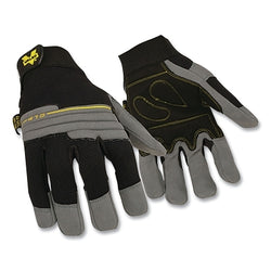 V415 anti-vibration gloves made of synthetic leather, extra large size, black/grey