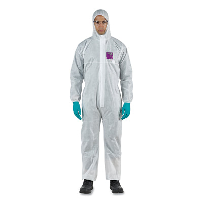 Overol transpirable con capucha, modelo 101, 1500 costuras, blanco, talla 3XL
