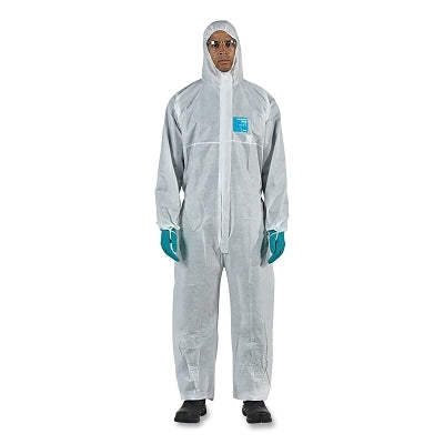 Overol transpirable 1500 PLUS, modelo 111, con costuras remalladas, capucha, blanco, talla mediana