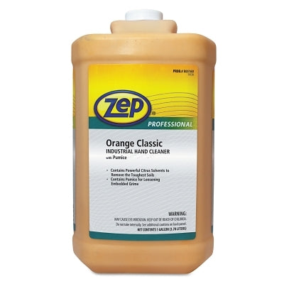 Classic Orange Industrial Hand Cleaner with Pumice Stone, Orange, Bottle, 1 Gallon