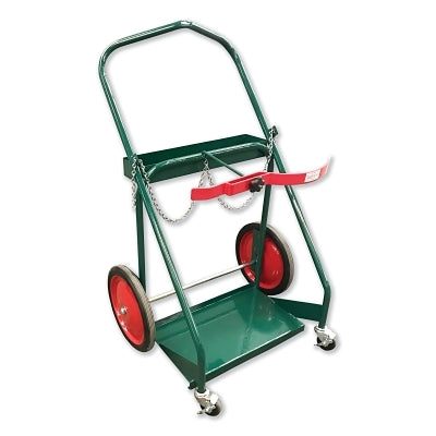 Carro de doble cilindro 3N1, grande, 36" de diámetro exterior de ancho x 47" de alto, ruedas BB totalmente neumáticas de 16", ruedas giratorias de goma de 3" de diámetro